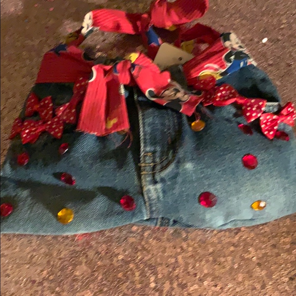 Girls jean purse.Bling, Minnie Mouse & Micky mouse